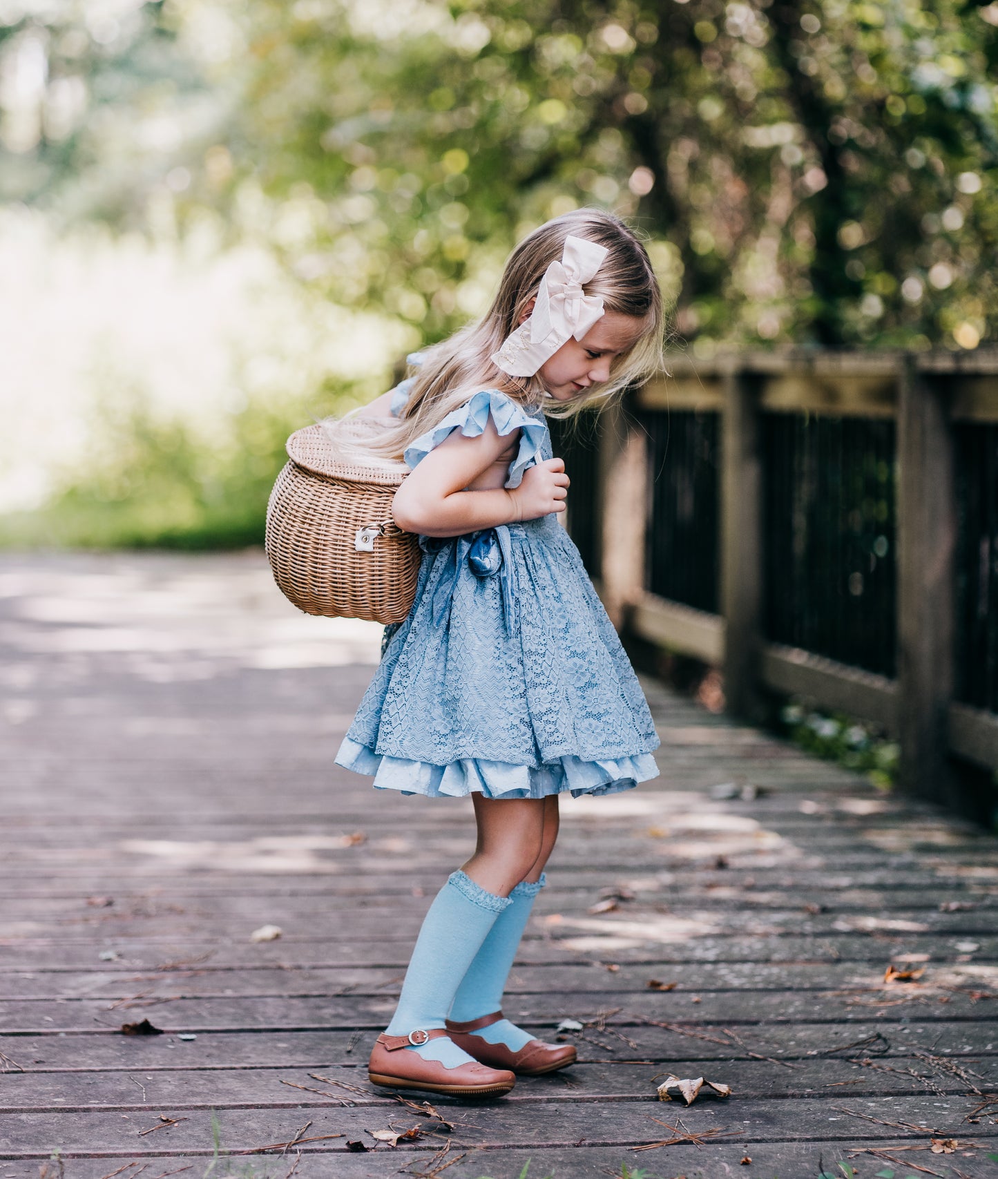 Riley's Vintage Blue Lace Pinafore