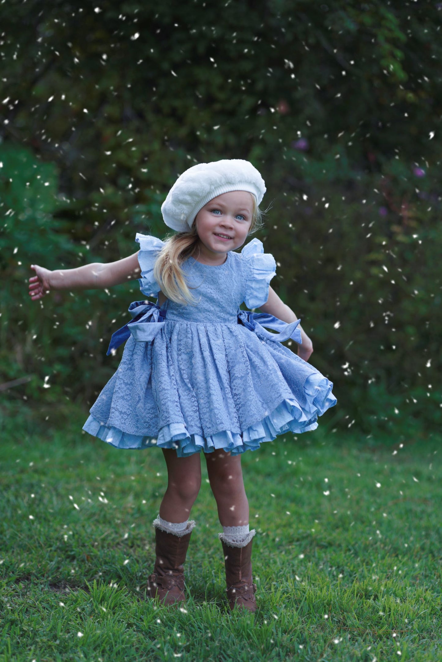 Riley's Vintage Blue Lace Pinafore